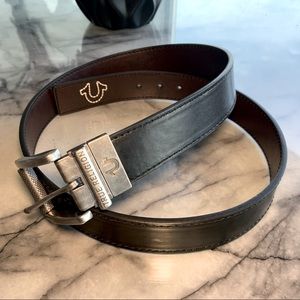 True Religion Lumin Reversible Belt Mens Size 40 NWT $50